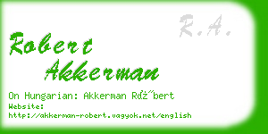 robert akkerman business card